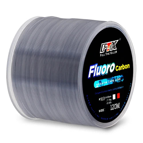 FTK 120M Invisible Fishing Line Speckle Fluorocarbon Coating Fishing Line 0.20Mm-0.50Mm 4.13LB-34.32LB Super Strong Spotted Line