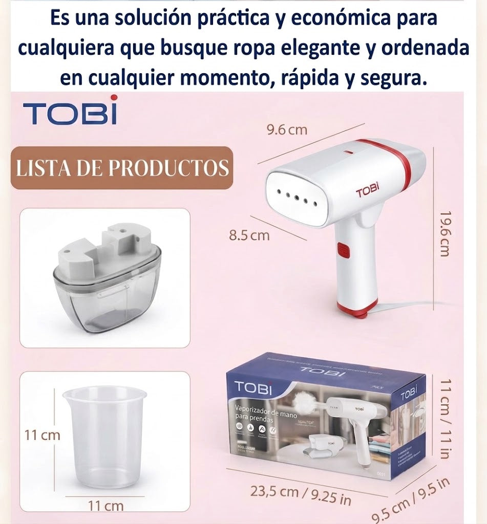 Plancha Vaporizadora De Ropa Tobi